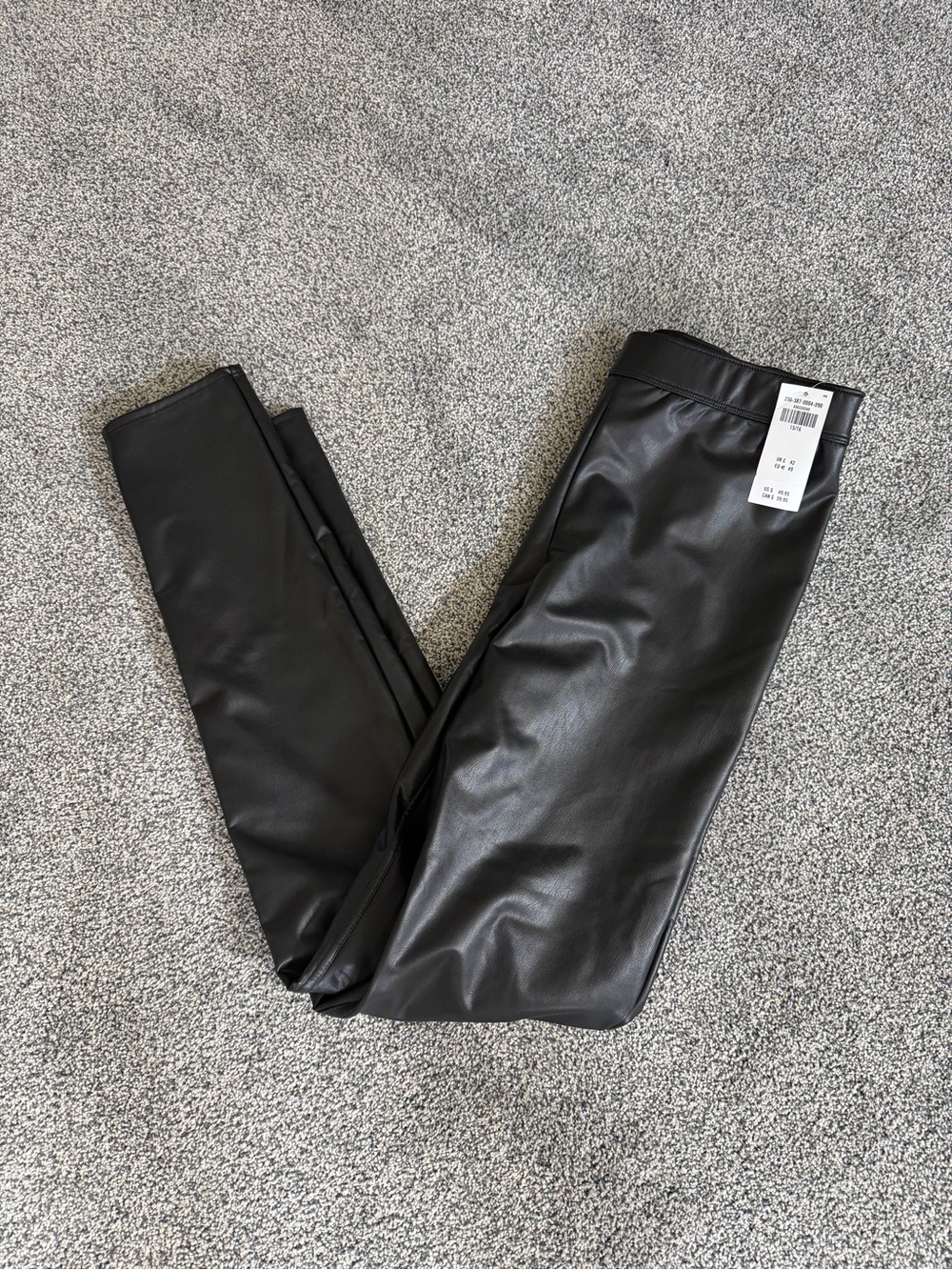 abercrombie kids Black Faux Leather Leggings